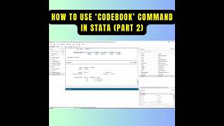 How to Use "codebook" Command in Stata || Beginners Tutorial #stata #statatutorial #beginner