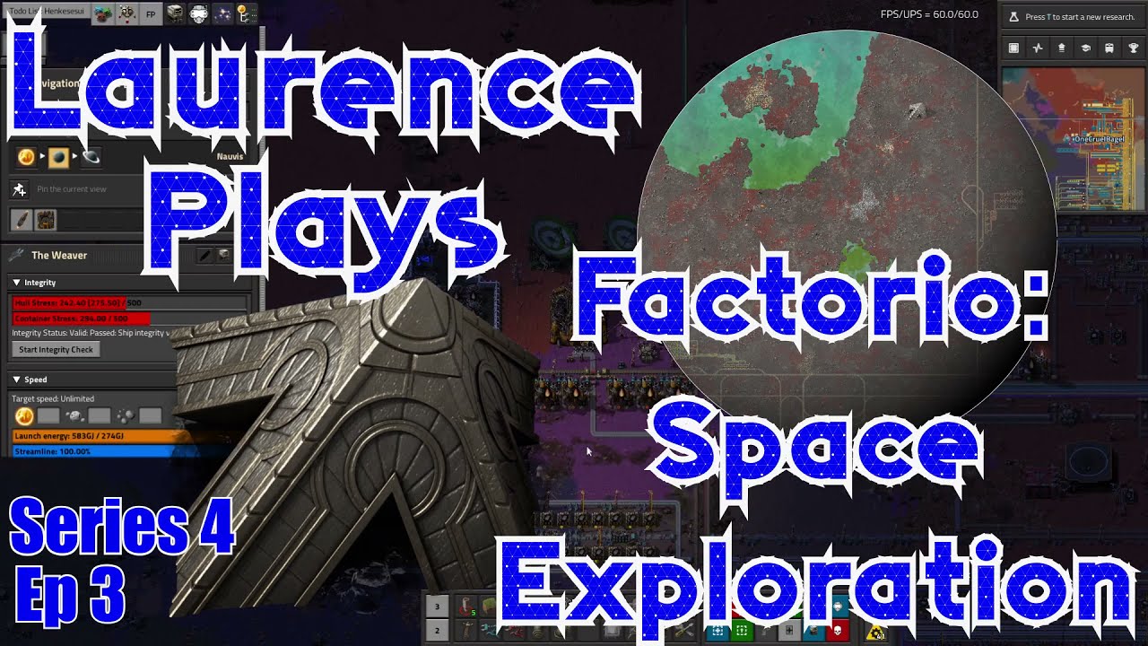 S4 E3 Alien Artifacts Laurence Plays Factorio Space Exploration