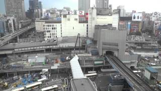 渋谷駅東口　工事現場　渋谷ヒカリエから見る　2014.5.22 Shibuya Station