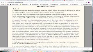 Article II Section 1 elections
