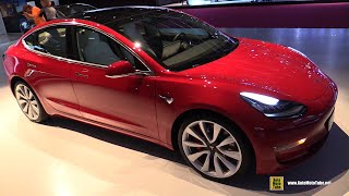 2019 Tesla Model 3 Dual Motor - Exterior, Interior Walkaround - 2018 Paris Motor Show