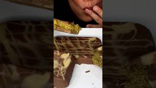 DUBAI CHOCOLATE BAR #asmr #chocolate #pistachio #crunchy