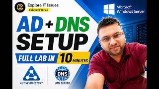Install AD DS & DNS on Microsoft Windows Server | Step-by-Step Lab Setup (2026) #microsoft #windows