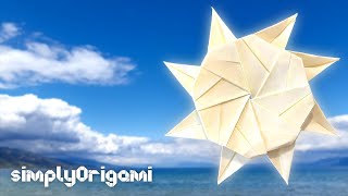 ORIGAMI Sun Star | easy paper SUN STAR | How To 🌸 | by Sinem Kaya