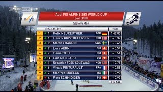 FINAL RESULT Men Slalom - LEVI (FIN) 2017