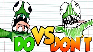 DOs & DON'Ts Drawing RAINBOW FRIENDS (ROBLOX) In 1 Minute CHALLENGE!