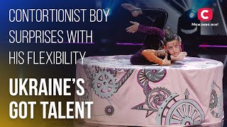 🤩Thirteen-year-old contortionist boy surprises with his flexibility – Ukraine’s Got Talent