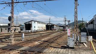 長野電鉄　長野線　須坂駅　 2番線入線　上り長野行き　3000系