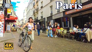 Paris Walking Tour | Rue Mouffetard | 5th arrondissement of Paris (4K UHD)