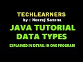 Java data types | Java Tutorial