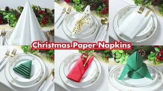 Best Christmas Paper Napkins Airlaid Linen Feel Disposable Paper Napkins