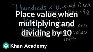 Place value when multiplying and dividing by 10 | Math | 4th grade | Khan Academy