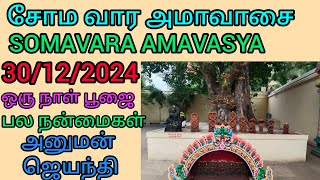 சோமவாரஅமாவாசை மார்கழிமாதம் அமாசோமப்பிரதட்சணம்.அனுமன் ஜயந்தி!பூஜைமுறைநேரம்பலன் குழந்தைப்பேறுதரும்நாள்