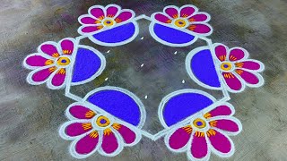 Pongal rangoli design🌹Sankranthi chukkala muggulu🌹Dhanurmasam muggulu🌹Super pongal colour kolam 2024