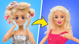 DIY Beautiful Doll Transformation👑 *5 Craft Ideas for Make Over*