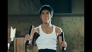 ai animation Bruce Lee stablediffsion 李小龙猛龙过江ai重绘电影名场面