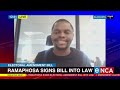 Ramaphosa signs bill into law