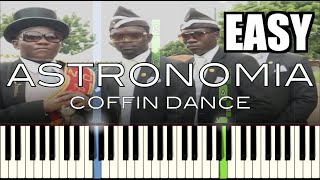 How To Play Coffin Dance - EASY Piano Tutorial with Glissando - Astronomia