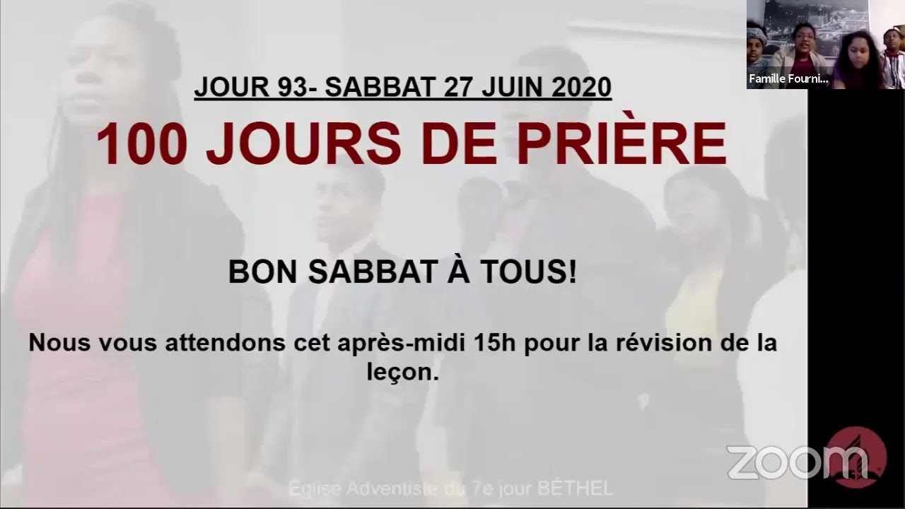 Église Adventiste Du 7e Jour Béthel - Sabbat 27 Juin 2020 - Fr ...