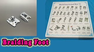 Braiding Foot Demo in tamil | Lace Foot | 32 Presser Foot Set Foot Demo | @thaiyaltamilil