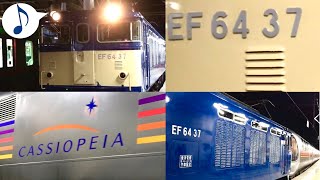 EF64 37  ブロワー音 警笛を響かせ上野駅を出発  カシオペア紀行  長野行