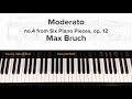 Moderato (op.12 no.4) by Max Bruch: ABRSM Grade 6 (2019 & 2020) - B1