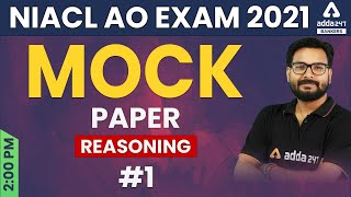 NIACL AO 2021 | Reasoning | Mock Paper #1