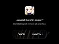 I tried uninstalling then reinstalling Genshin Impact to see if the game's size will decrease