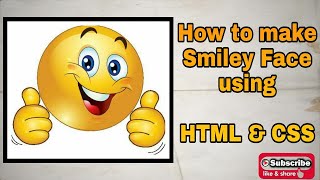 How to make Smiley Emoji using HTML and CSS | | Web development