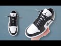 HOW TO LOOSE LACE NIKE AIR JORDAN 1 LOW | How To Lace Jordan 1 (BEST WAY!)