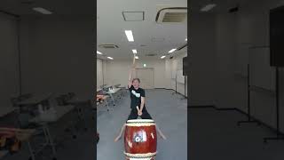 和太鼓　長胴太鼓でのリズムを打ってみた　#和太鼓　#太鼓 #taiko #Shorts