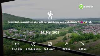 Stürmische Aussichten oberhalb der Weinberge von Michelbach 🍷🍇😱🌬☁️