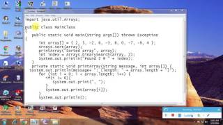 Write A Java Program To Sort An Array And Search An Element Inside It 8