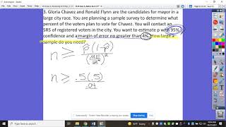Ch 8 Day 6 (#2), Minimum Sample Size for CI for Proportions (Leonard AP Stat 10.27.21)