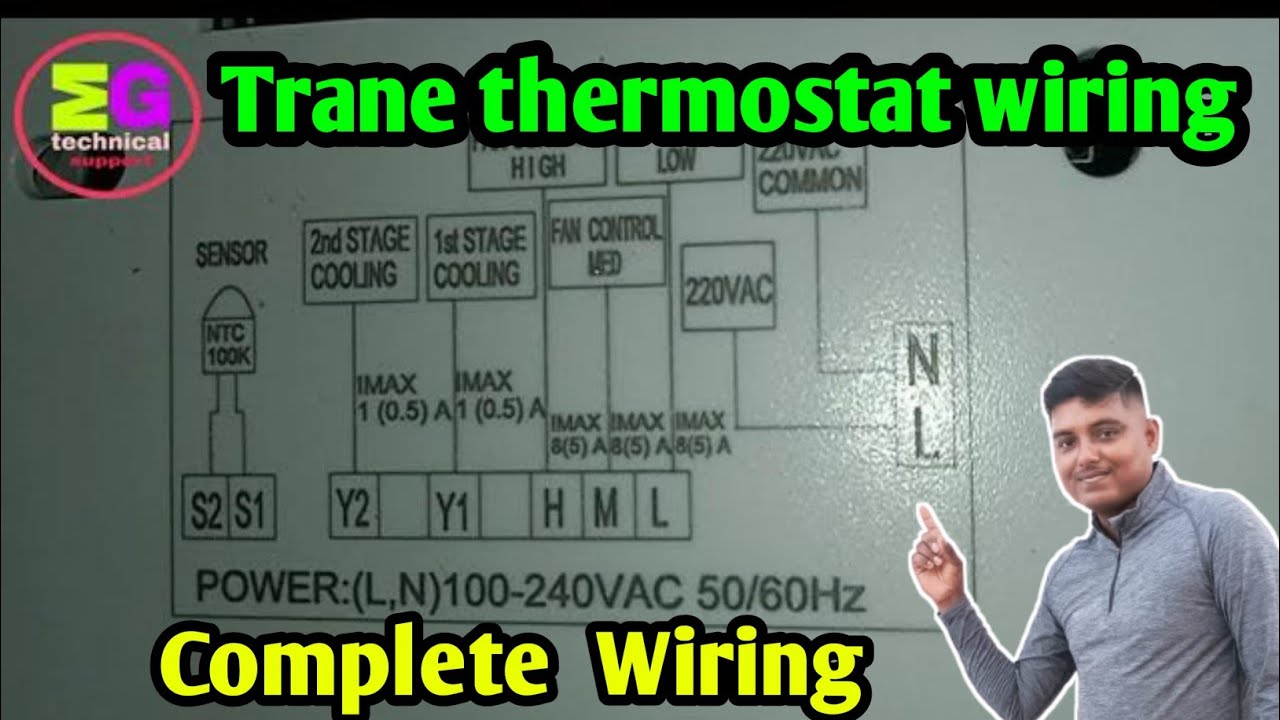 Trane Thermostat Wiring|thermostat Wiring Diagram|trane Wiring - YouTube