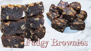 Best Fudgy Brownies Recipe | Brownies with Walnuts