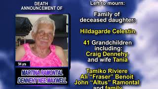Martina Ramontal Dennehy nee Maxwell long