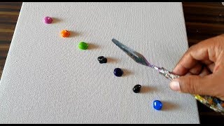 Satisfying / Easy Abstract Painting Demonstration for beginners /Acrylics/Daily Art Therapy/Day #057