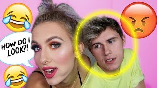 I Did My Makeup BAD To See How My Boyfriend Would React! *AM I STILL CUTE TO HIM