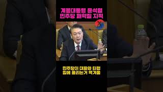 [사이다] 민주당 패악질에 열변을 토하는 계몽대통령 윤석열