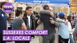 Prince Harry and Meghan Make Surprise Visit and Hug LA Residents Affected by Wildfire