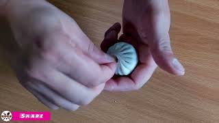 How to wrap momos/dumplings || momos folding technique in super slow motion || momo making tips