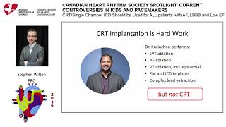 CCC 2019: CHRS SPOTLIGHT: CURRENT CONTROVERSIES IN ICDS AND PACEMAKERS