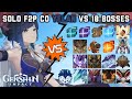 Solo C0 Yelan vs 18 Bosses Without Food Buff | Genshin Impact