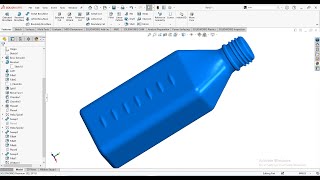 Solidworks tutorials bottle || Bottle design for beginners tutorials