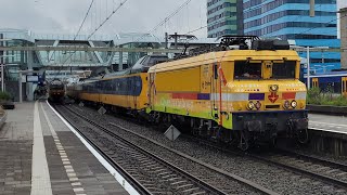 *UNIEK* Strukton 1756 toeterend met NS ICM stellen 4014 + 4035 te Arnhem Centraal