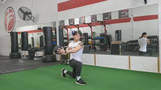 Medicine Ball Lunge Twist