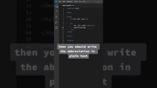 How to use the abbr tag in HTML