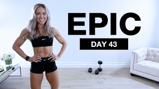 Day 43 of EPIC | QUADS and LOWER ABS WORKOUT with Dumbbells