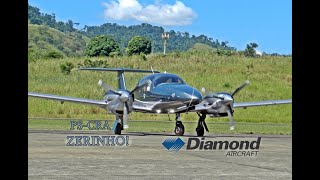 Diamond DA-62 Pouso e Decolagem com Passagem Baixa no Aeroporto de Cachoeiro SNKI